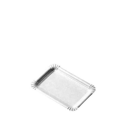 Lėkštutės vienkartinės, popierinės, baltos 13x20 cm (250 vnt.)