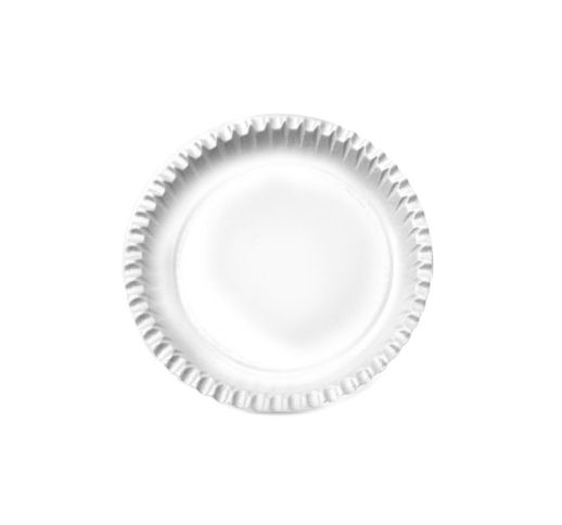 Lėkštutės vienkartinės, popierinės, baltos 23 cm (100 vnt.)