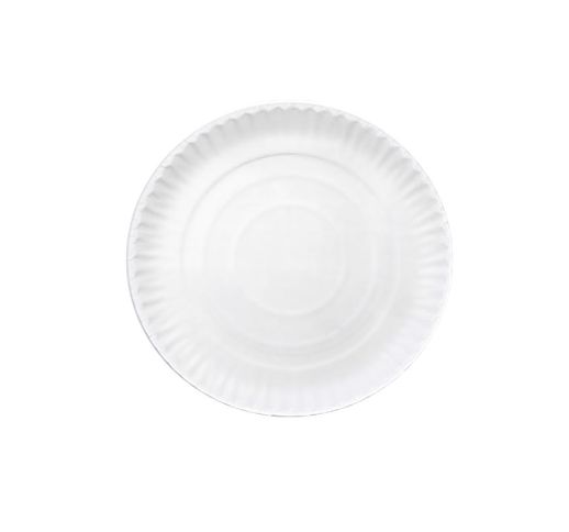 Lėkštutės vienkartinės gilios popierinės, baltos 26 cm (50 vnt.)