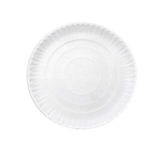 Lėkštutės vienkartinės gilios popierinės, baltos 32 cm (50 vnt.)