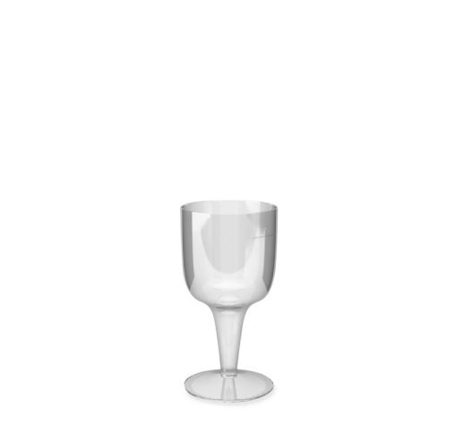 Taurės vynui plastikinės skaidrios 100 ml (6 vnt.)
