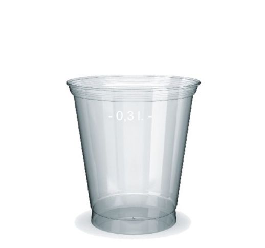 Stiklinės vienkartinės skaidrios PET 300 ml (50 vnt.)