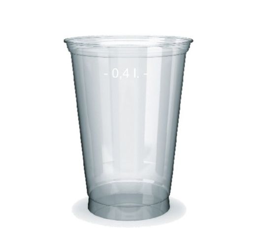 Stiklinės vienkartinės skaidrios PET 400 ml (50 vnt.)