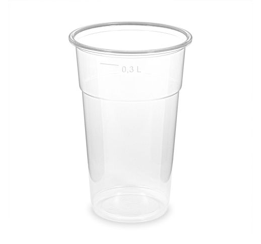 Stiklinės vienkartinės skaidrios 300 ml (50 vnt.)