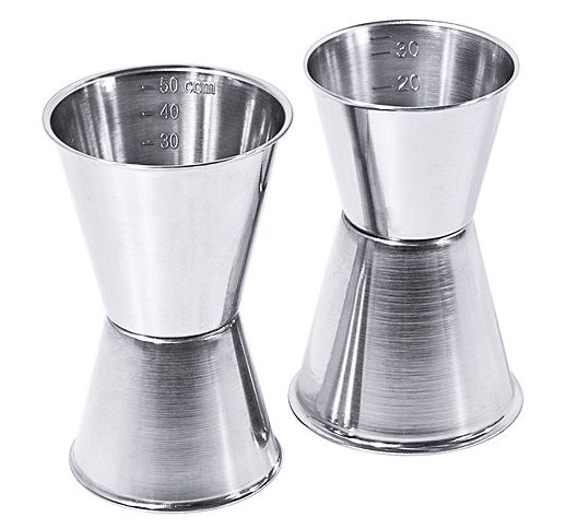 Menzūrėlė buitinė 30/50 ml, su padalomis, metalinė