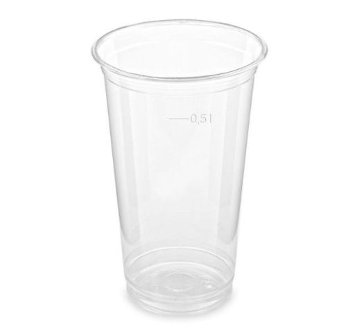 Stiklinės vienkartinės skaidrios PET 500 ml (50 vnt.)