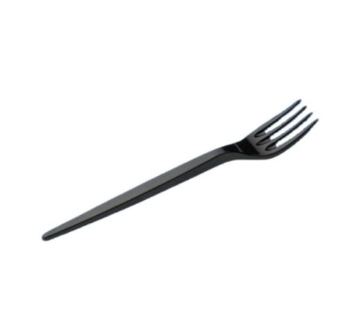 Šakutės daugkartinės, juodos spalvos (17 cm, 50 vnt.)