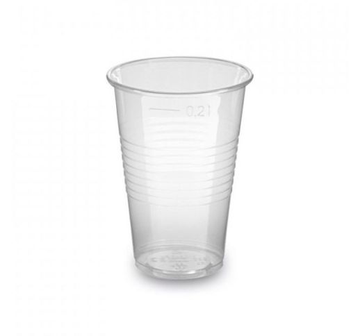 Stiklinės vienkartinės skaidrios 200 ml (100 vnt.)