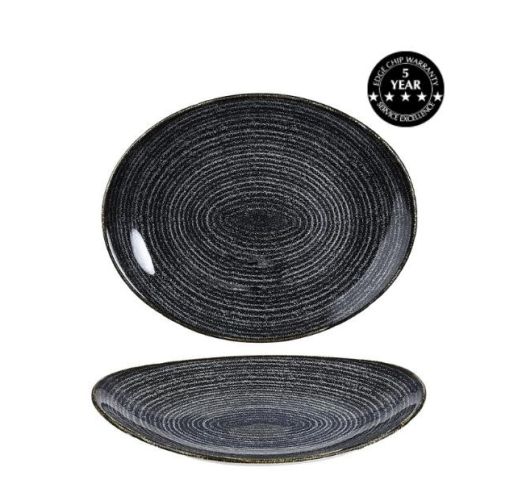 Lėkštė STUDIO PRINTS juoda (27 x 22,9 cm), ovali