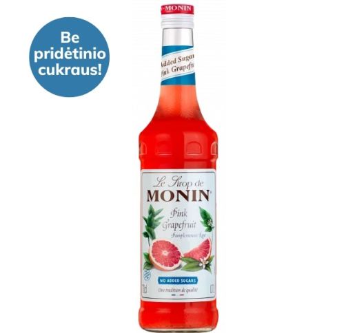 Monin RAUDONŲJŲ GREIPFRUTŲ sirupas be cukraus