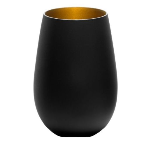 Stiklinė OLYMPIC 465 ml juoda/auksinė