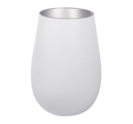 Stiklinė OLYMPIC 465 ml balta/sidabrinė