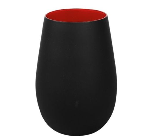 Stiklinė OLYMPIC 465 ml juoda/raudona