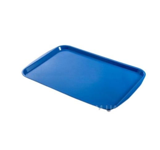 Padėklas plastikinis mėlynas su rankenomis 53x37 cm