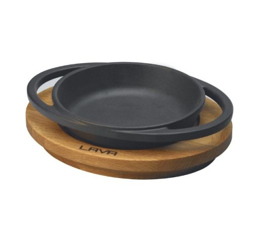 Keptuvė ketaus apvali su padėklu 12 cm