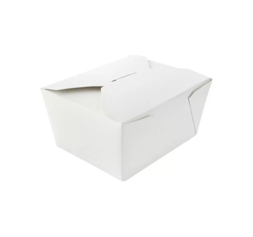 Dėžutės maisto išsinešimui baltos 650 ml 13x10,5x6,5 cm (50 vnt.)