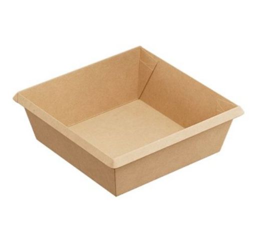 Dėžutės rudos 13x13x4,5 cm 550 ml (50 vnt.)