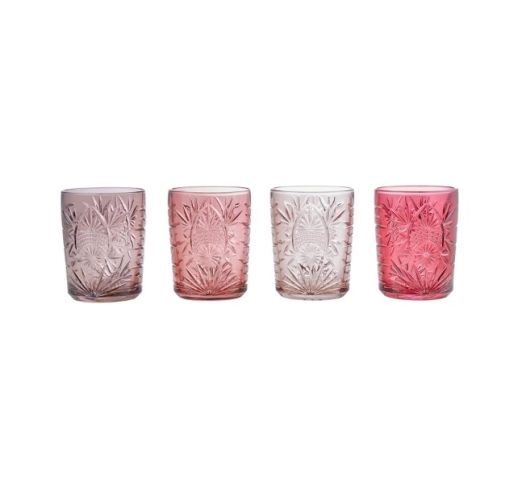 Stiklinės MATCH&COLOR Pink 350 ml (4 vnt.)