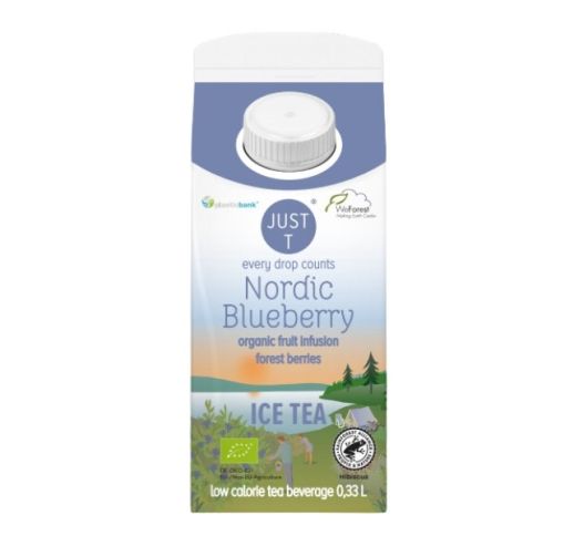 Šalta arbata vaisinė JUST T NORDIC BLUEBERRY 0.33 L