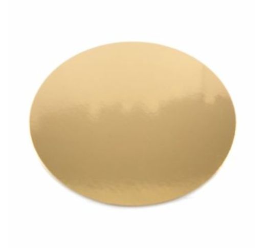 Padėkliukai apvalūs kartoniniai aukso spalvos 18 cm (100 vnt.)