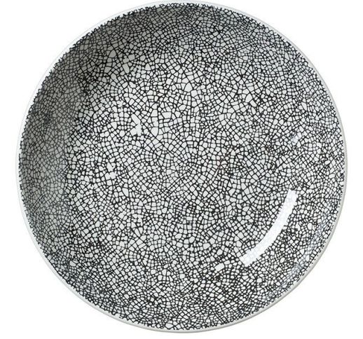 Lėkštė gili Ink Crackle Black Coupe 21,5 cm