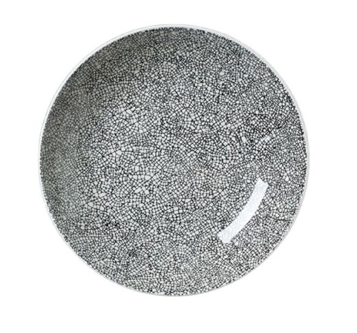 Lėkštė gili Ink Crackle Black 25,25 cm