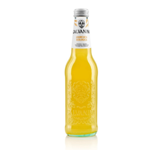 Gazuotas apelsinų organinis gėrimas Galvanina 355 ml