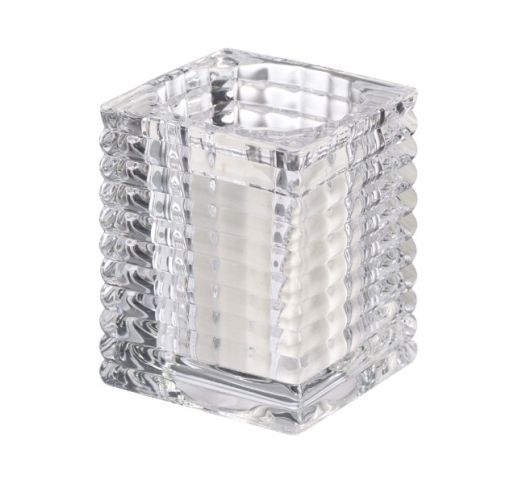 Žvakidė stiklinė banguota 11x7 cm