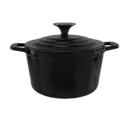 Puodas juodas ketaus 1,85 L