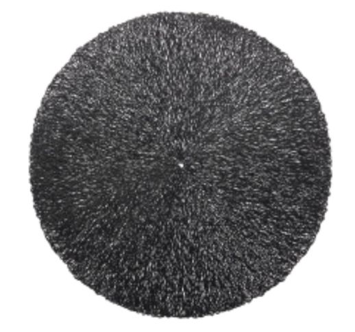 Servetėlė juoda plastikinė apvali 38 cm