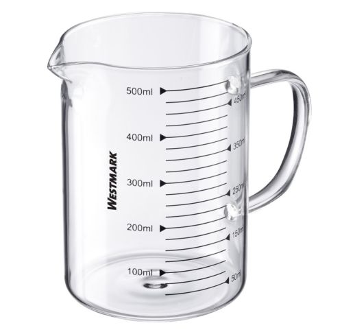Ąsotis stiklinis su padalomis 500 ml