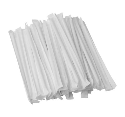 Šiaudeliai poperiniai higieniniame įpakavime 8x230 mm (100 vnt.)