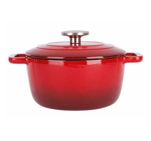 Puodas ketaus raudonas FONTESTIC 2.7 L