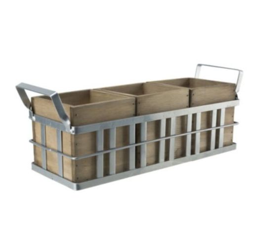 Stovas metalinis stalo įrankiams 3 dalių 33x11.5x14 cm