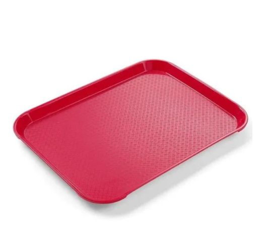 Padėklas plastikinis raudonas 26.5x34.5 cm