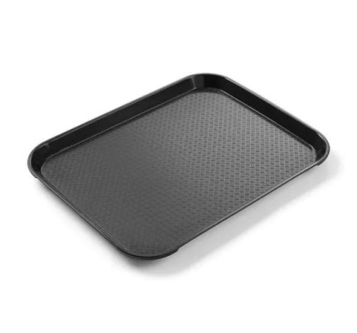 Padėklas plastikinis juodas 26.5x34.5 cm
