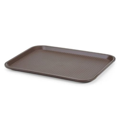 Padėklas plastikinis 30.5x41.5 cm, rudas