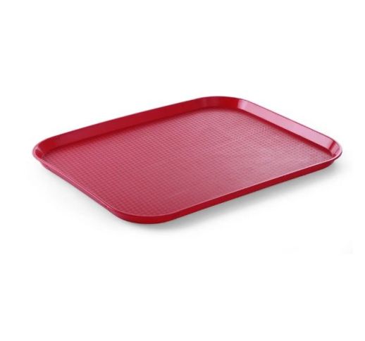 Padėklas plastikinis 35x45 cm, raudas