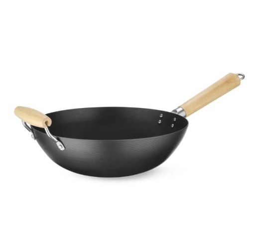 Keptuvė WOK su medine rankena 32.4x56.5 cm