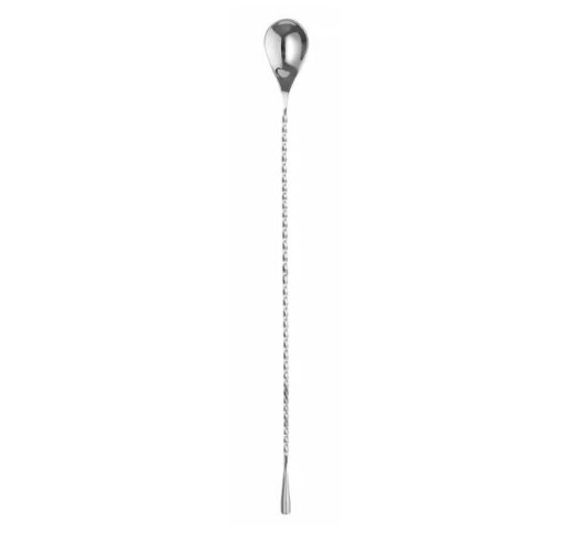 Baro šaukštas metalinis, pilkas 38 cm