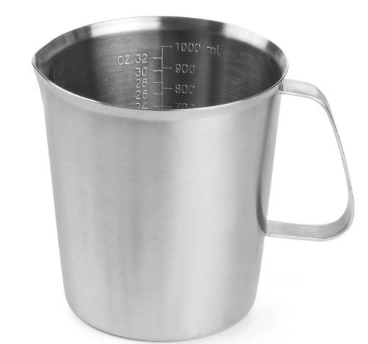 Indas matavimui metalinis 1 L HENDI