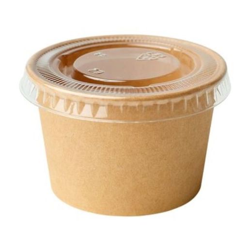 Indeliai popieriniai apvalūs KRAFT 60 ml ( 50 vnt. )