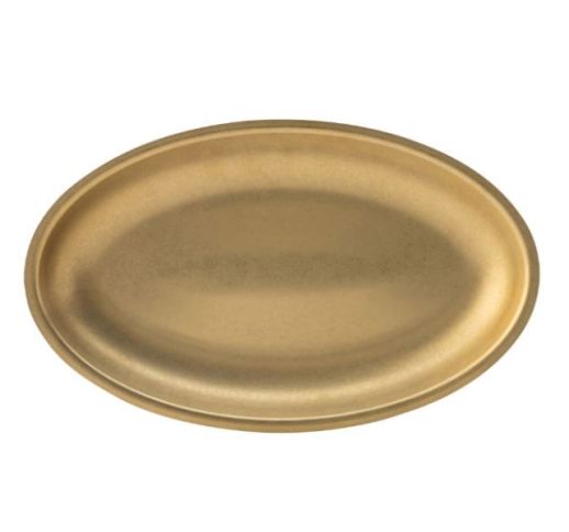 Lėkštė ovali metalinė Artemis gold 30x18 cm