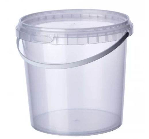 Kibiras plast.ikinis skaidrus su dangteliu 0.5 l ( 5 vnt. )