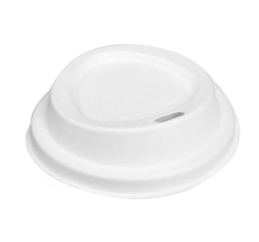 Dangteliai puodeliams iš cukranendrių balti 90 mm ( 50 vnt.)