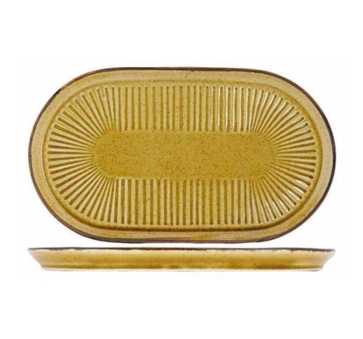 Lėkštė ovali SOLAS MUSTARD 28x16,5 cm