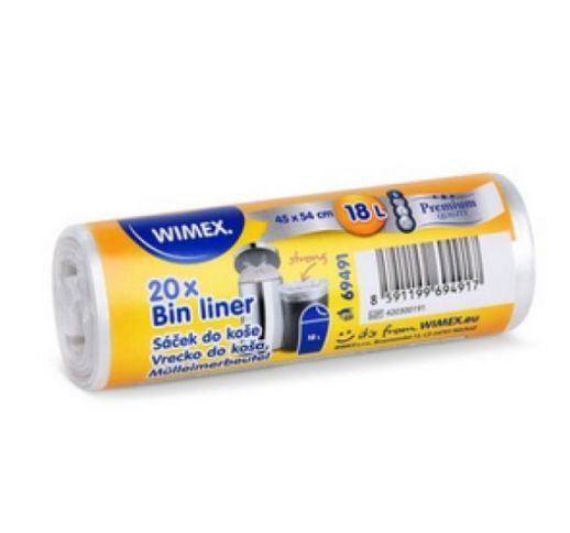 Maišai šiukšlių skaidrūs HDPE 18 l ( 20 vnt. )