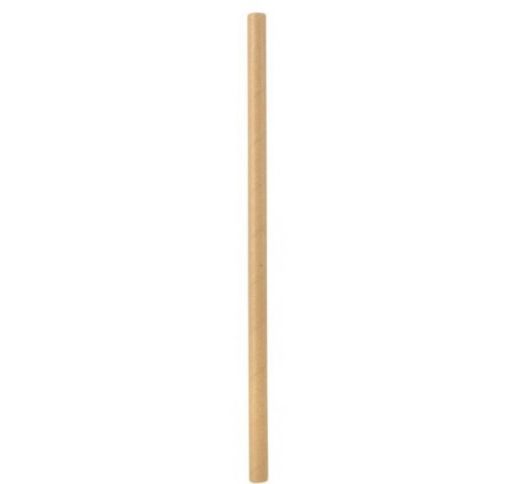 Šiaudeliai popieriniai rudi 8x250 mm ( 100 vnt. )