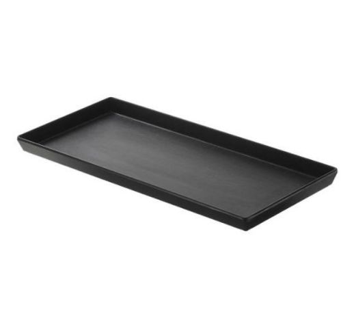 Padėklas melamino stačiakampis juodas 29x13.5x2 cm
