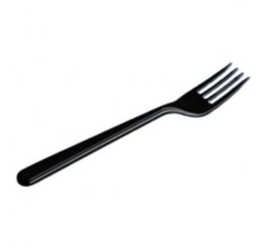 Šakutės daugkartinės juodos, atskirai įpakuotos 18,5 cm ( 50 vnt. )
